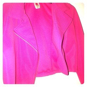 Pink dress up jacket.